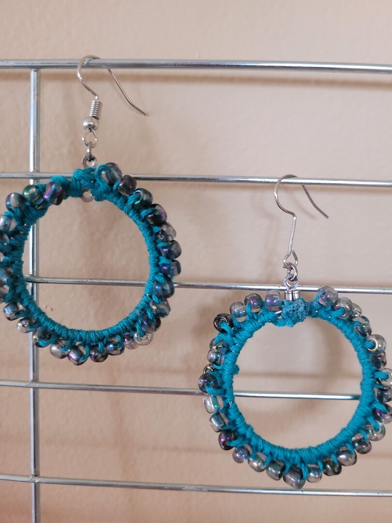 Beaded Hoop Earrings MakerPlace by Michaels - Main Image